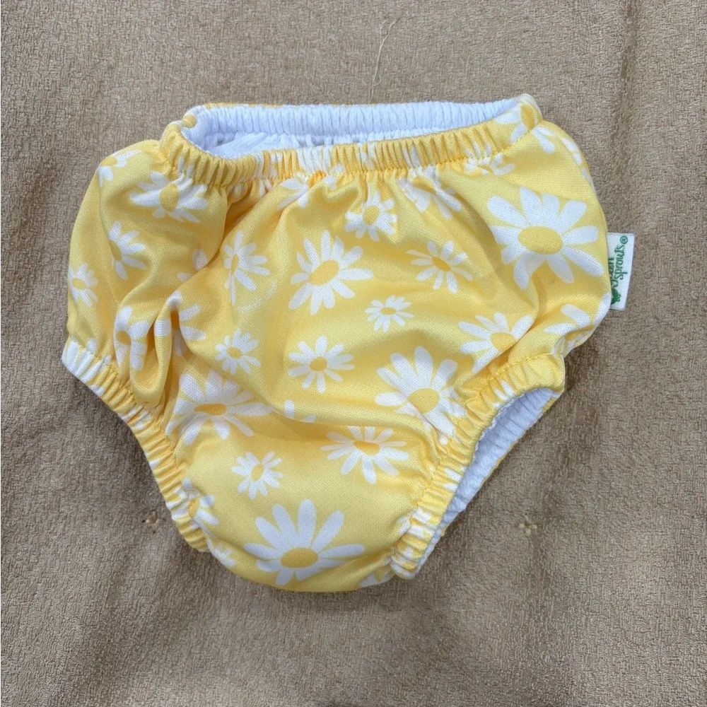 Reusable Kids Diaper Covers - Yellow Daisy & Aqua Strawberry Prints